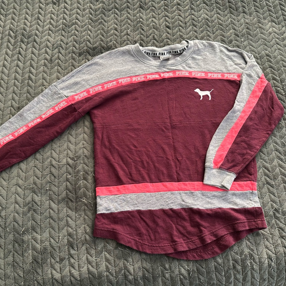 Pink! | long sleeve varsity top